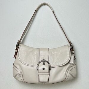 COACH 9248 Vintage Large Soho Y2K Leather Hobo Shoulder Bag Flap Buckles